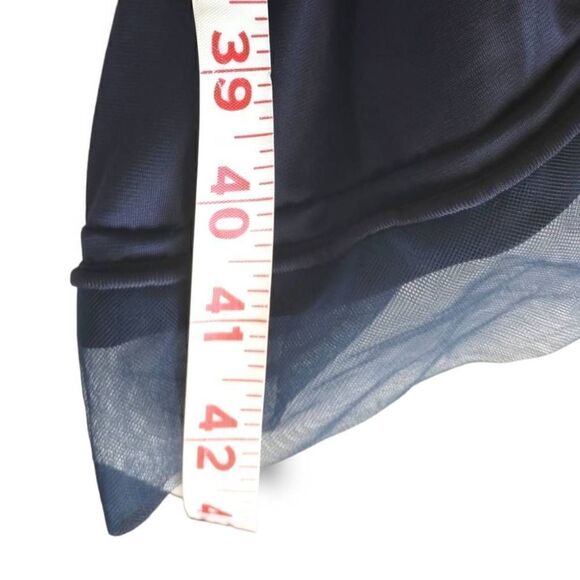 Vanity Fair Vtg Womens Navy Full Slip Nylon Sz Small 32 Below Knee 60s 70s - Picture 8 of 10